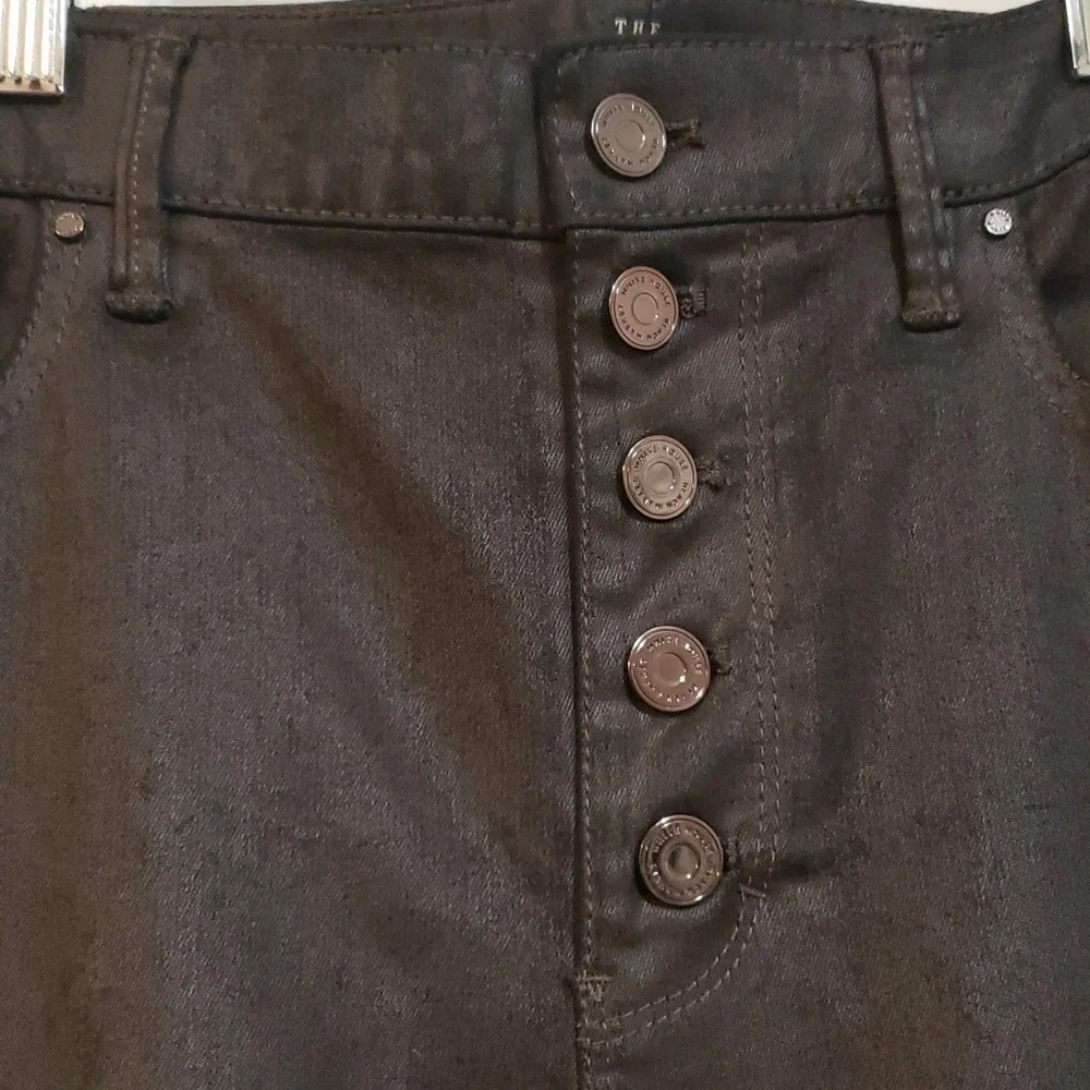 White House Black Market 59% Modal Chocolate Button-fly Slacks - #59-T💛 - Picture 3 of 9